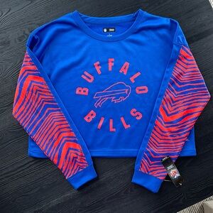 *NEW WITH TAGS* Women’s Buffalo Bills Zebra Sweatshirt Top. Size L.